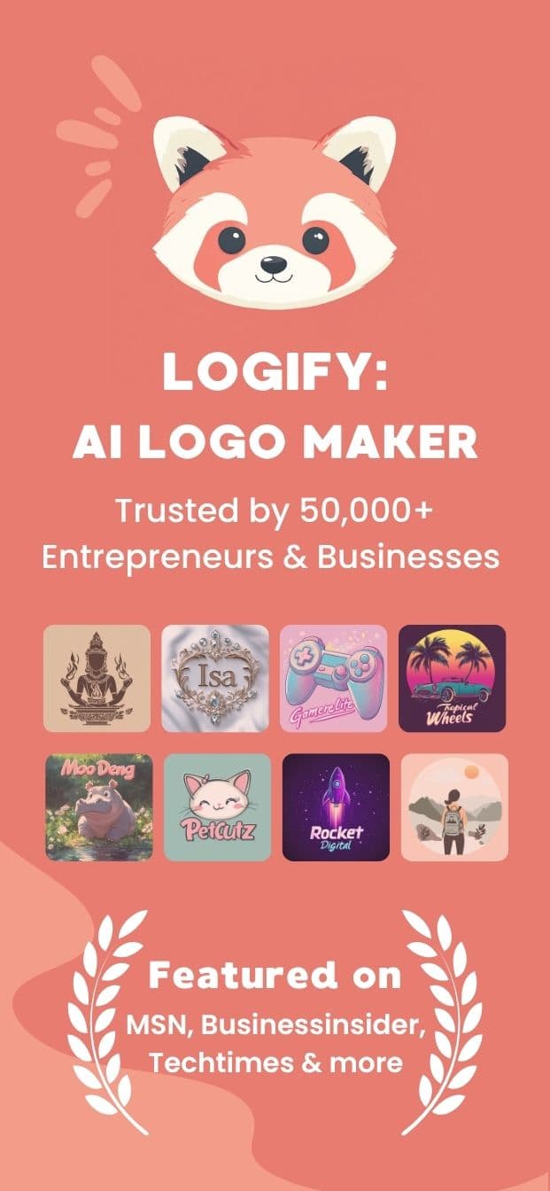 Logify AI logo maker app for iPhone — generated logo gallery